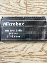 20 unids/set 0,3mm-1,6mm de acero de alta velocidad Set de puntas de taladro en espiral Micro HSS broca con el caso