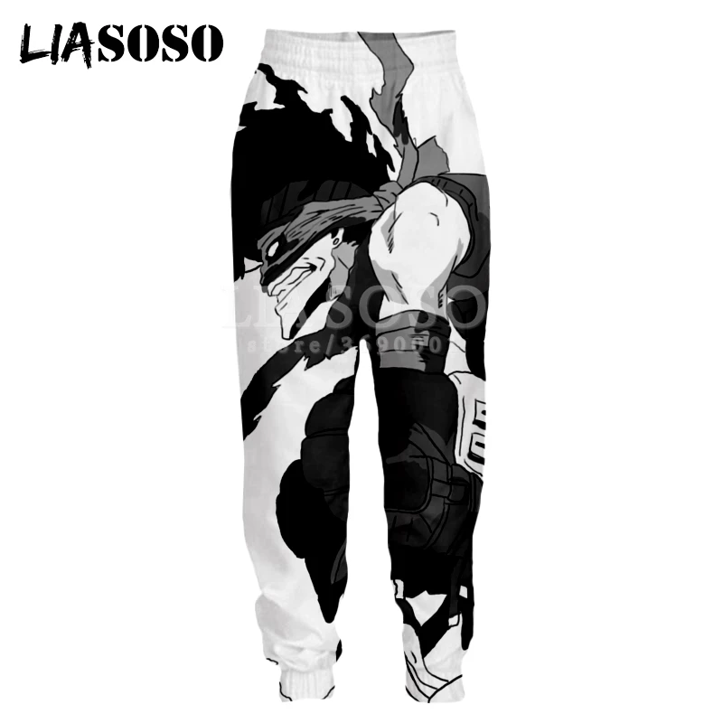 7 LIASOSO Harajuku аниме комиксы мой герой Academy Midoriya Bakugo кацуки 3D принт для женщин и мужчин брюки для бега спортивные штаны G3129 - Цвет: 7