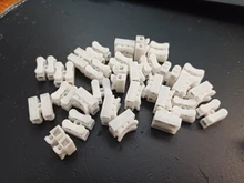 Conectores de Cable de bloqueo de empalme rápido CH2, terminales de Cable eléctrico de 2 pines, 20x17,5x13,5mm para una fácil Unión segura en cables, 30 Uds.