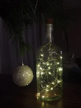 Fairy-Lights Decorative Garland Party-Lamp Wine-Bottle Wedding Garden Rechargeable LED