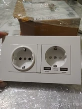 Wall-Socket Pc-Panel Charge-Port COSWALL Black Hidden Standard Russia Spain EU with 2-Usb