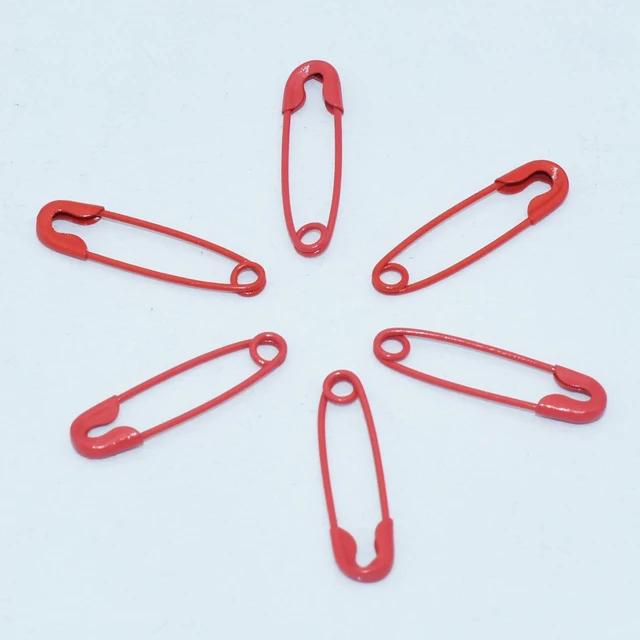 Small Safety Pins Red Brooch Decorative Charms for Clothes Shawls Metal  Clips Stitch Markers With Storage Box Sewing Making - AliExpress