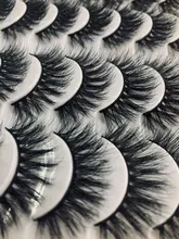 Pestañas postizas 3D de visón Natural, accesorio de maquillaje de imitación, 3D, 5/8/14 pares