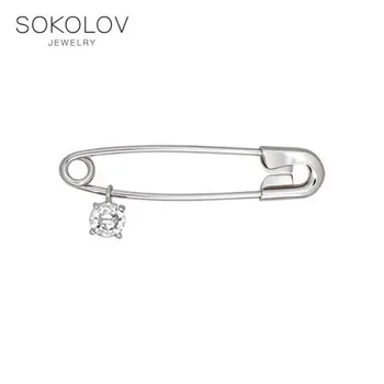 

Sokolov silver pin "from the evil eye", fashion jewelry, 925, women's male
