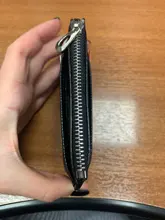 PURDORED-tarjetero delgado de cuero PU Unisex, funda con cremallera para tarjetas de negocios, Mini billetera para tarjetas de crédito, 1 ud.