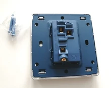 Delviz-Interruptor de cristal para panel grande, dispositivo eléctrico empotrado de lujo con 1 entrada y 2 vías de 16A, luz estándar estilo europeo/británico para montaje de pared