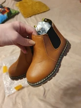 Botas cortas para la lluvia para niño y niña, zapatos grandes, botas cortas de cuero inglés