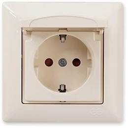 

PnpnElectrıc Gns Visage Ambiance Earthed Socket with Child Protection Cover Cream 16A 220V AC