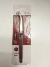 1pc pinzas de uñas artísticas de acero inoxidable acción cruzada pinzas multifuncional en forma de Clip de manicura curva alicate para uñas herramientas