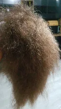 Yaki recto Afro corto sintético, pelucas para mujeres negras africanos Fluffy Pelo Rizado marrón oscuro Natural de Color rojo Cosplay