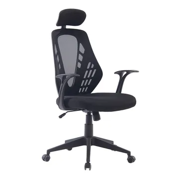 

Office armchair VELDEN, gas, rocker, mesh and black fabric