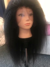 Human-Hair-Wigs Lace-Front Kinky Straight Elva Deep-Part Pre-Plucked 13x6 Brazilian 150%Density