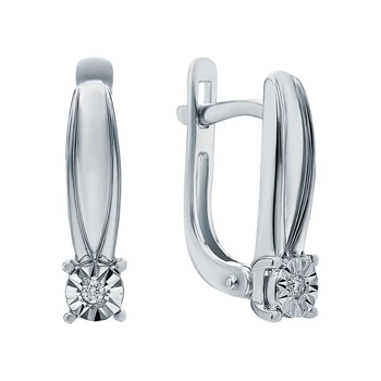 

Gold earrings with diamonds sunlight sample 585