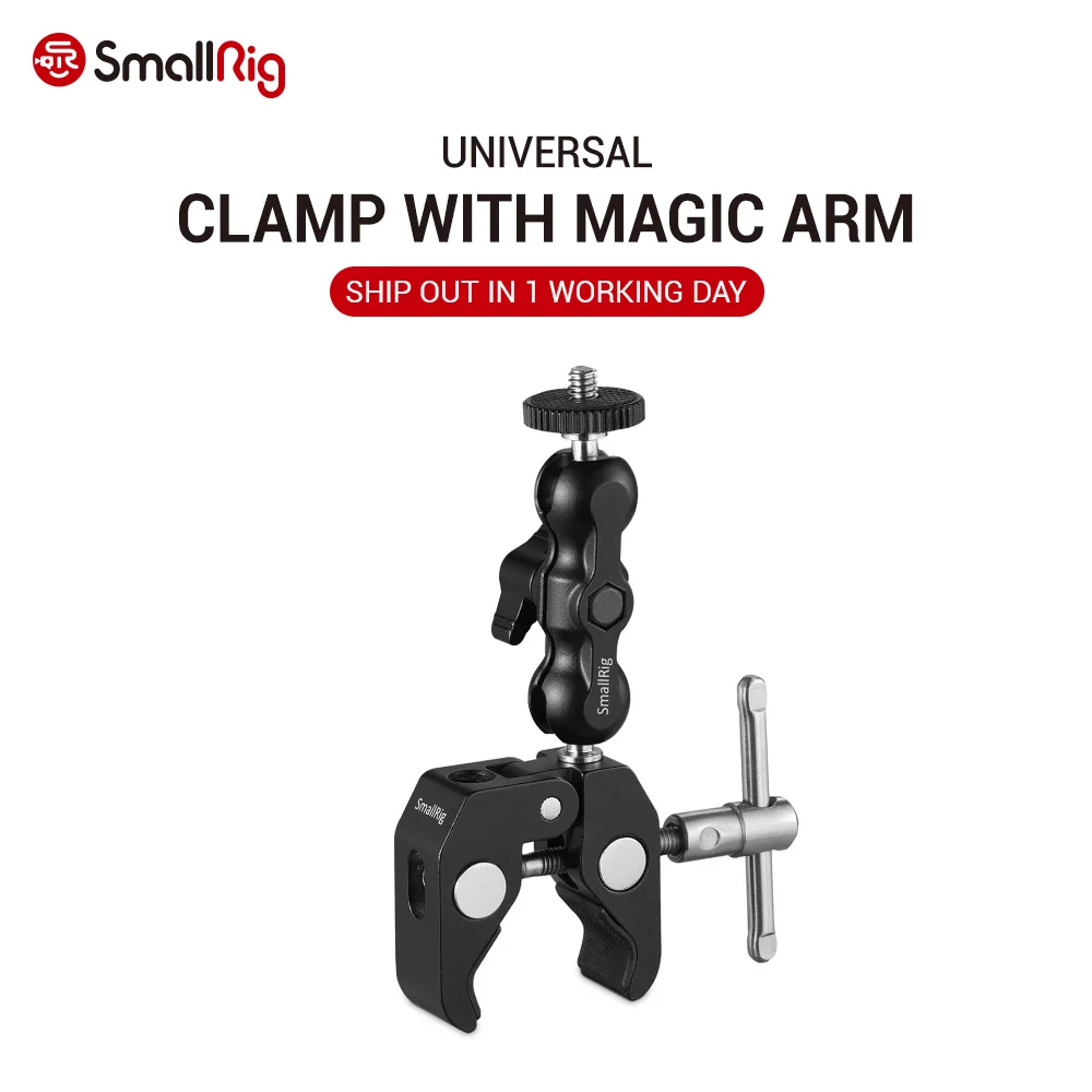 

SmallRig Multi-Functional Crab-Shaped Clamp with Ballhead Magic Arm 2164