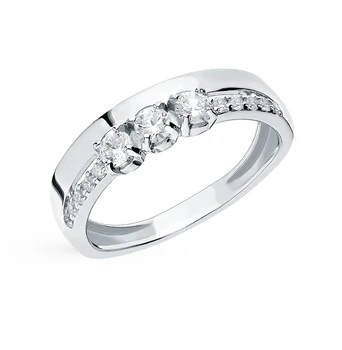 

Silver ring with cubic zirconia sunlight