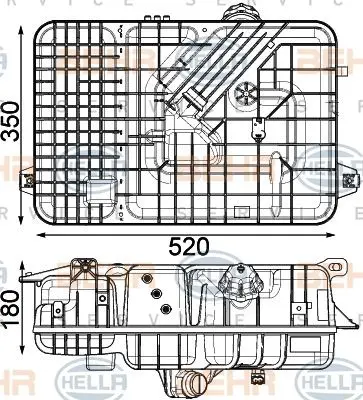 Бачок расширительный HELLA 8MA376923-791