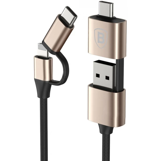 USB кабель 5в1 type-c/microUSB/8pin для iPhone 5/6/7/otg type-c BASEUS многофункциональная CA5IN1-0V 1 м