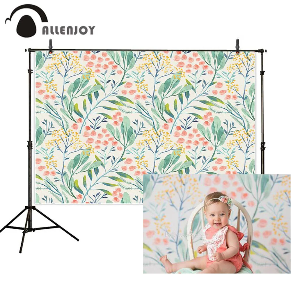 

Allenjoy photo background oil painting flower decoration newborn baby shower backdrop Photography photophone photocall wallpaper
