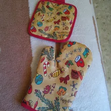 Party-Decoration-Supplies Gloves Kitchen-Mat Dining Christmas-Baking Natal Xmas New-Year