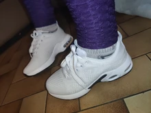 Zapatillas de deporte ligeras para mujer, calzado deportivo de malla transpirable, cómodo para correr, con cordones y cojín de aire