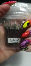 HYTOOS 10 unids/set taladro clavo Bits de diamante cortadores para manicura para cutícula Burr fresadora cortador de uñas pedicura accesorios herramientas