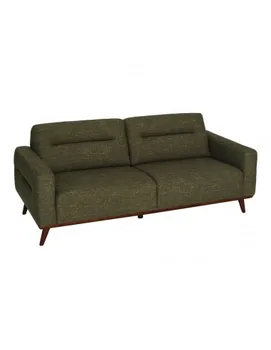 

3 SEATER SOFA GREEN FABRIC-WOOD LIVING ROOM 194X92X80 CM