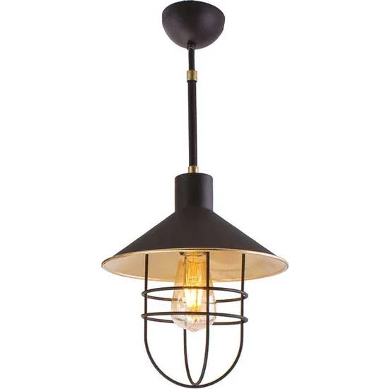 

Single Pendant Lamp - Black-Gold