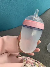 Biberones de silicona para bebé, Verde Botella/rosa, 5 oz y 8 oz, 2 paquetes, sin BPA