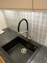 Kitchen Faucet FILTERED Pull-Down Brass PURE-WATER-FILTER Black Tap Spout Cold-Mixer