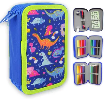 

Starplast, Case Plumier School, 3 compartments, 16 Pencils de Colores, 16 Highlighters de Colores, rule, pencil sharpening, rubber gum
