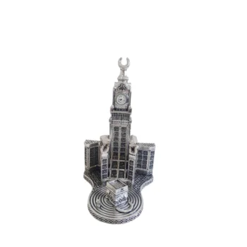 

Silver Color Zamzam Tower And Kaaba Islamic Sculpture