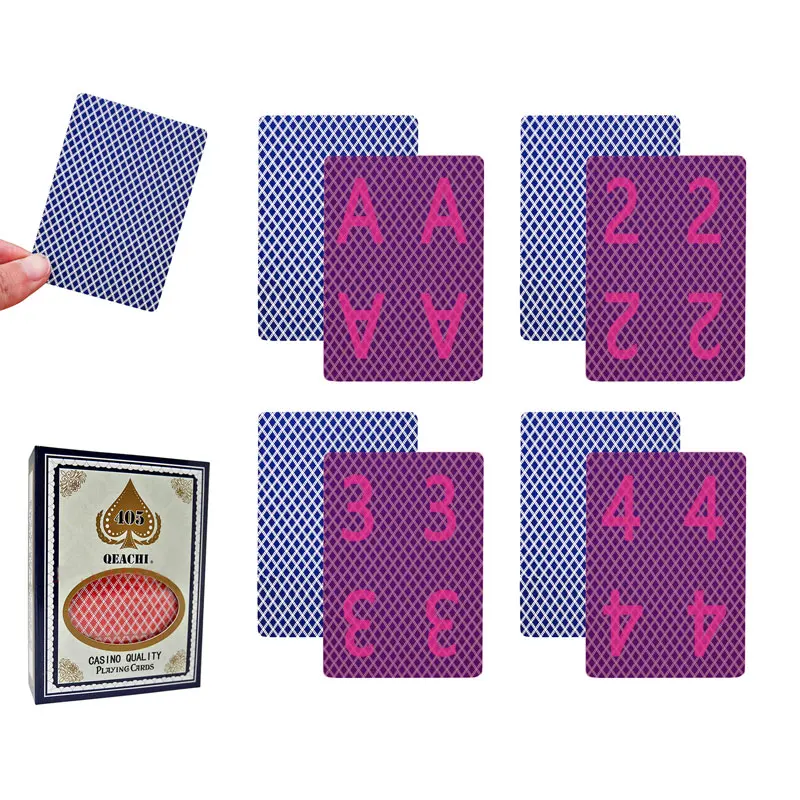 

QEACHI Plastic playing cards cheating device see Invisible ink Poker Magic Game Deck anti gamble cheat Magic Tricks Tool