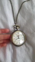 Pendant-Clock Pocket-Watch Sweater Chain/hanging-Chain Retro Vintage Fob Display Bronze