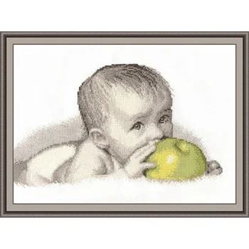 

511 set for embroidery 'oven' 'baby with Apple ', 30 × 20 cm