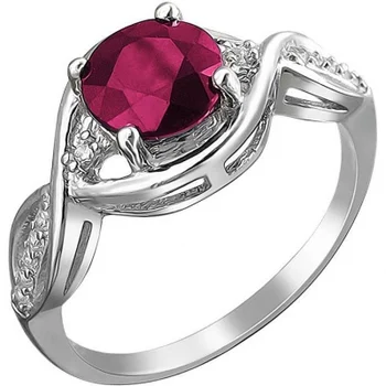 

Esthete ring with Ruby and cubic zirconia