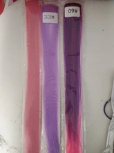 Alileader-extensiones de cabello sintético de 20 pulgadas con Clip, pelo postizo liso con Clips, ombré, productos para el cabello