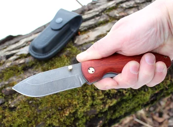 

Knife folding egerese from forged Damascus Steel