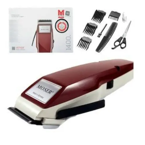 Moser 1400 Silver White Professional Hair Clipper Hair Trimmer Beard Cut  Full Metal Electric Shaver Machine 1406-0458 Barber Kit