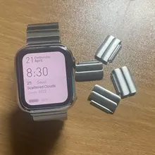 Correa de lujo para Apple watch, banda de 44mm y 40mm para iWatch de 38mm y 42mm, pulsera de reloj de acero inoxidable para Apple watch 5 6 se 3 4