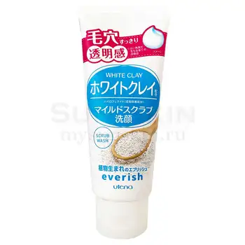

Face Scrub with walnut shell and white clay Utena everish scrub