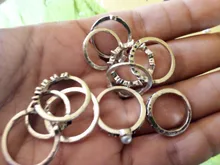 Doocna antiguo estrella plateada anillo de cristal flor anillo Punk tallada nudillo Anillos, Anillos para las mujeres 11 unids/set 4622