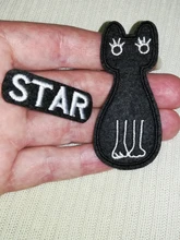 Black and White English Alphabet Patches Iron on Letters Embroidery Patch For Clothing