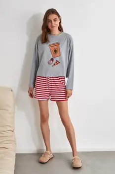 

Trendyol Striped Knitted Pajamas Set THMAW21PT0316