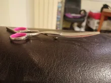 Tijeras de acero inoxidable para peluquería de perros de compañía, 6 pulgadas, curvas, con bordes afilados, para cortar el pelo de animales y gatos, para peluquero