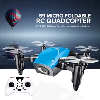 

S9HW Mini Drone With Camera S9 No Camera RC Quadcopter Foldable Drones Altitude Hold RC Quadcopter WiFi FPV Pocket Dron VS CX10W