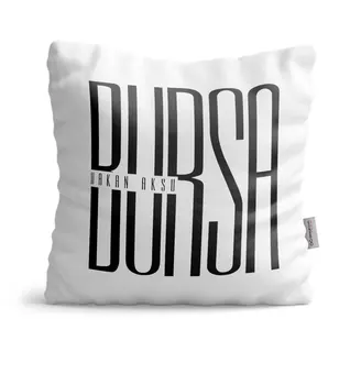 

Personalized Bursa Design White Satin Pillow-1