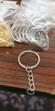 Key-Chain Jewelry-Making Split Gold Wholesale Bronze Round for DIY 20pcs/Lot Rhodium