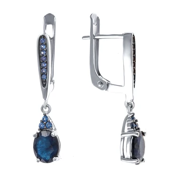 

Earrings made of silver with Sapphire