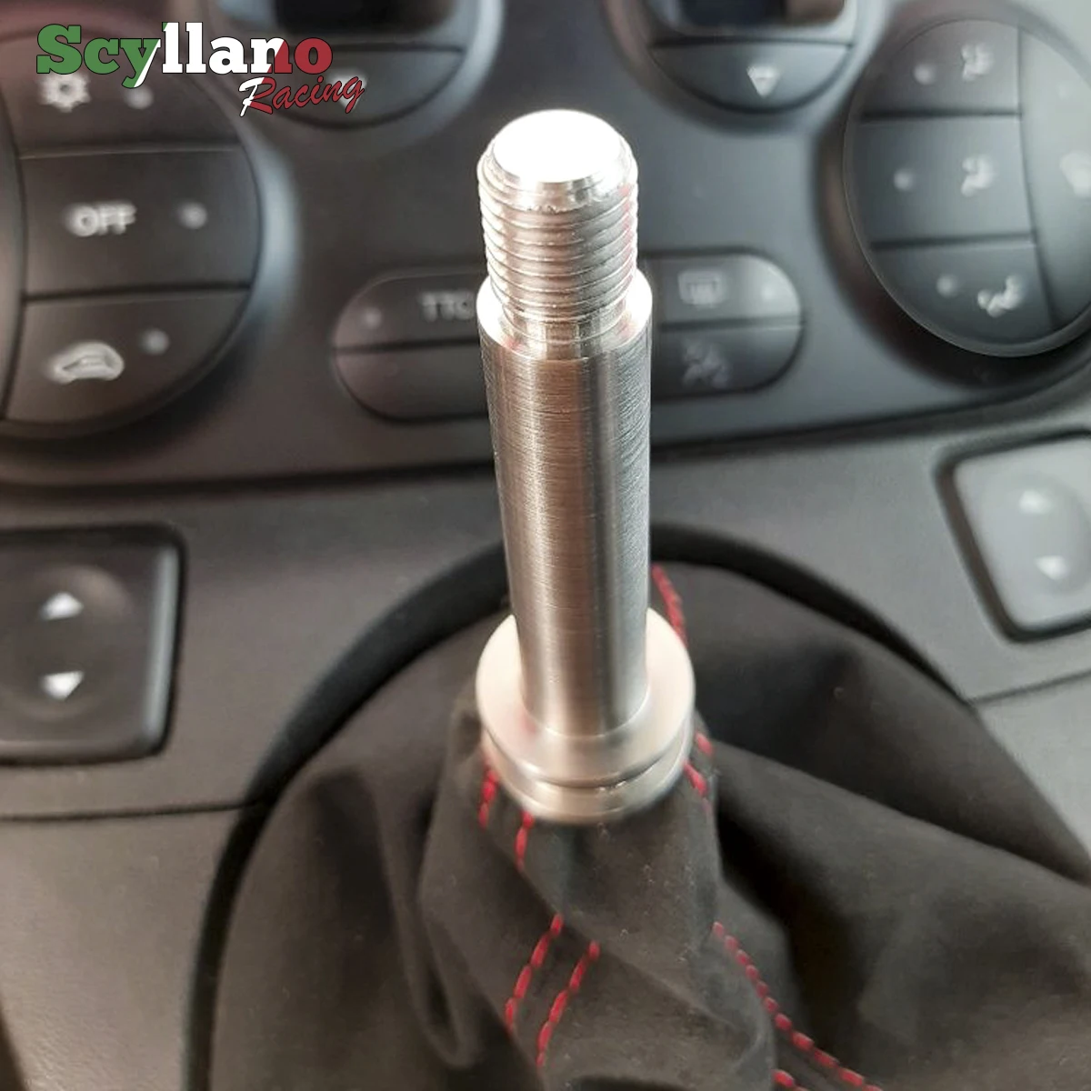 Gear Shift Knob Adapter CNC Machined Stainlees Steel Biposto Original Knob Adapter for Abarth 500 595 695 From 2008 To Date Knob Connector M12 Screw