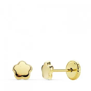 

GOLD EARRINGS FLOWER SMOOTH 5X5